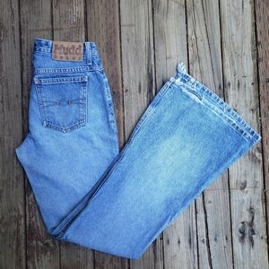 MUDD 2000s Flare Blue Jeans - WORN/BROKEN IN - Size 5